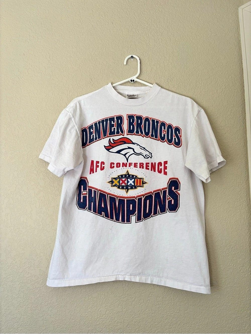 Vintage Denver Broncos Super Bowl XXXII Champions Shirt Single Stitch Size L